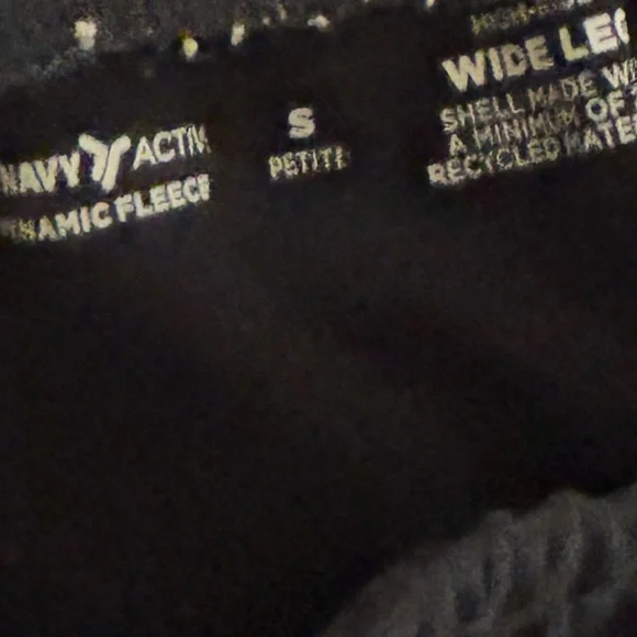 GUC Old Navy high rise wide leg dynamic fleece black pant Small Petite - Picture 8 of 12